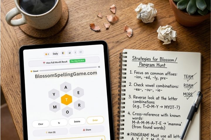 Tips and strategies for finding more words in the Blossom word game daily puzzle